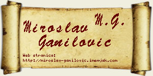 Miroslav Ganilović vizit kartica